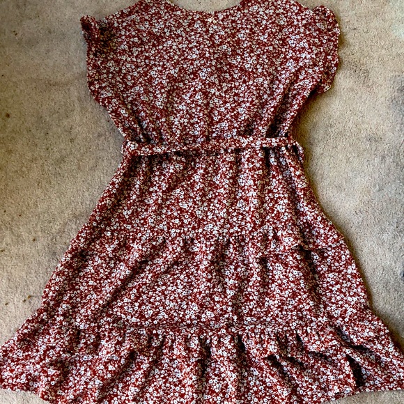 Floral Orange Monteau Dress Tie - Picture 4 of 4